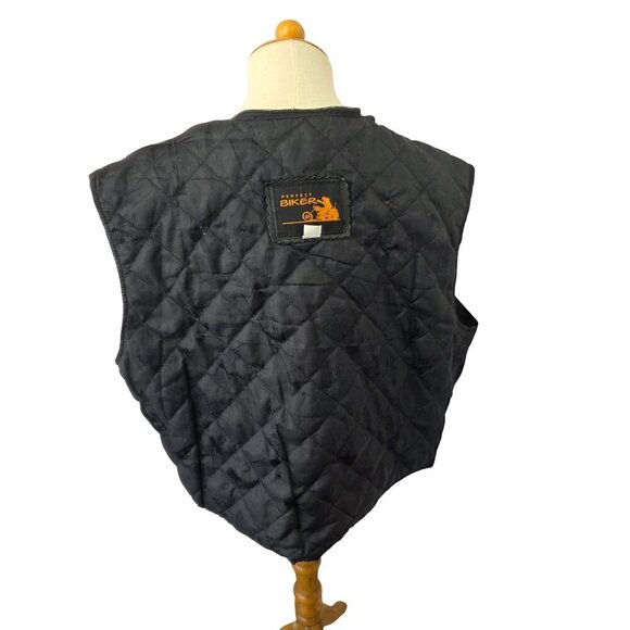 Vintage Perfect Biker Leather Motorcycle Jacket Mens Size M/L Zip Liner 7 lbs - Picture 12 of 14